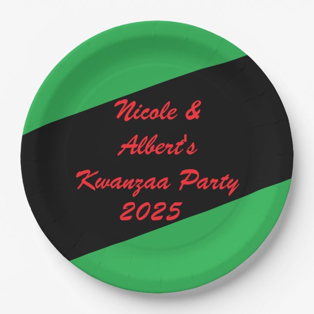 Cooles Kwanzaa Dinner Party Pappteller (Vorderseite)