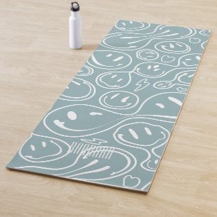 Cooles Lächeln Gesicht Melting Lächeln Muster Dust Yogamatte