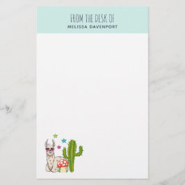 Cooles Lamm in Herz-Shaped-Sonnenbrille Briefpapier