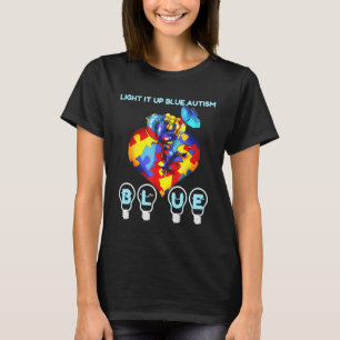 Cooles Licht blauer Autismus Ich trage Blau für Aw T-Shirt