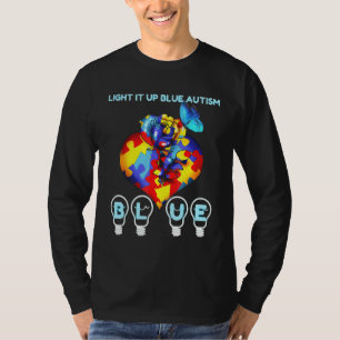 Cooles Licht blauer Autismus Ich trage Blau für Aw T-Shirt