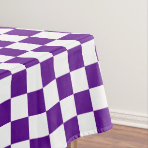 cooles lila Karo Tischdecke