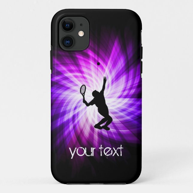 Cooles Lila Tennis Case-Mate iPhone Hülle (Rückseite)