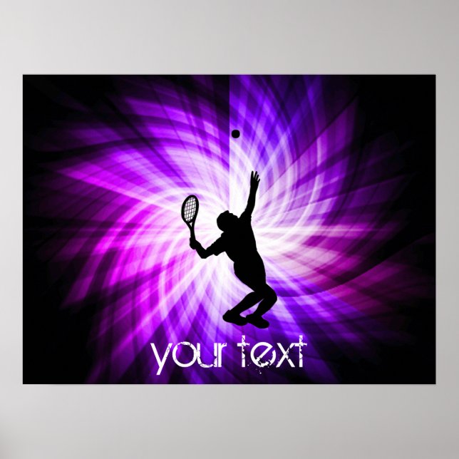 Cooles Lila Tennis Poster (Vorne)