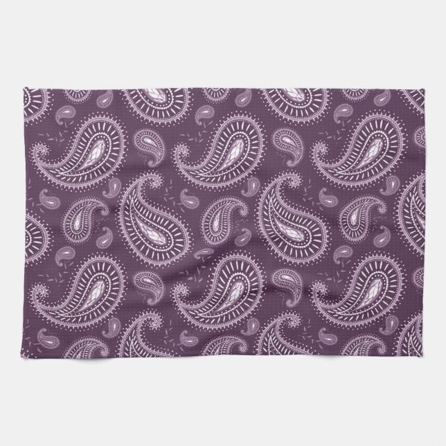 cooles lila Vintages Muster Handtuch (Horizontal)