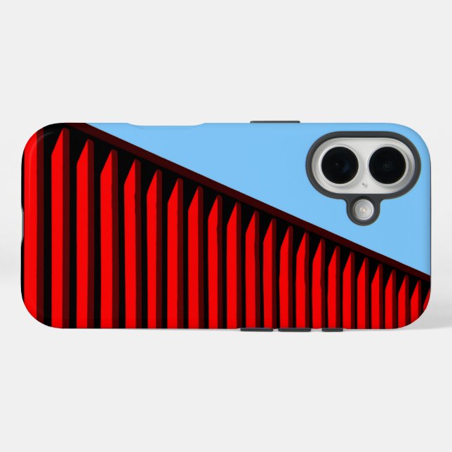 COOLES Linienmuster iPhone 16 Hülle (Rückseite (Horizontal))