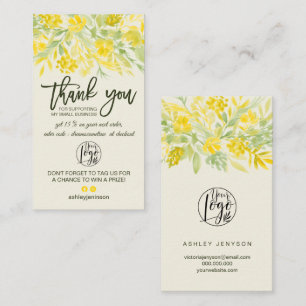 cooles Logo für Gelb-grün-Blüten-Logo Visitenkarte