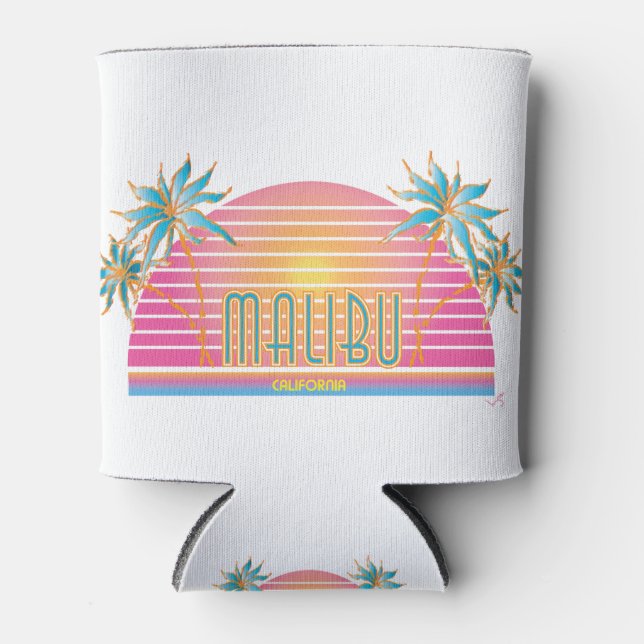 Cooles Logo von Malibu-CA-Sun Palm Trees Dosenkühler (Vorderseite)