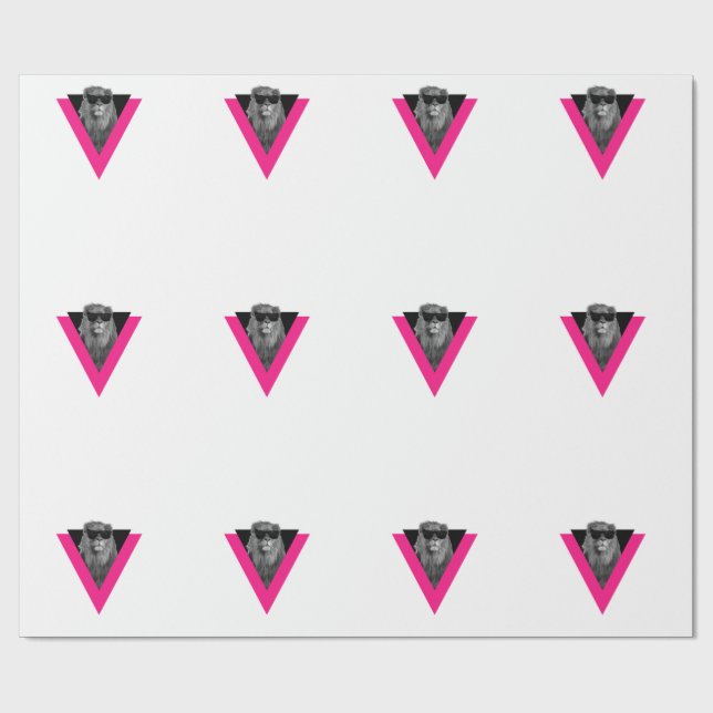 Cooles Löwenpapier Geschenkpapier (Flach)