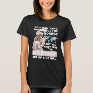 Cooles Mädchen aus Norwegen, Proud Norwegen Girl T-Shirt