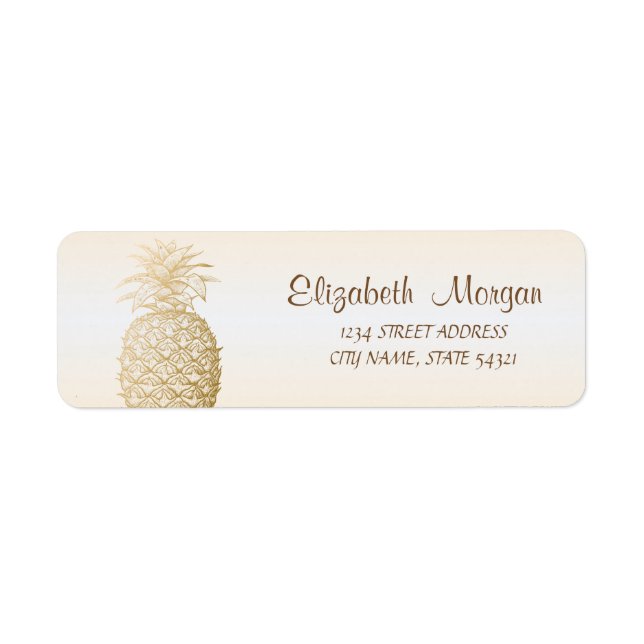 Cooles Mädchen Gold Ananas  (Vorne)