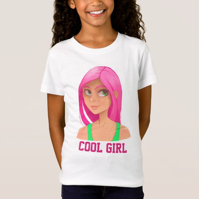 Cooles Mädchen T-Shirt (Vorderseite)