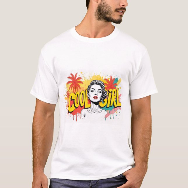 Cooles Mädchen  T-Shirt (Vorderseite)