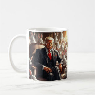Cooles MAGA Kaninchen TRUMP umgeben von BUNNYS lus Kaffeetasse