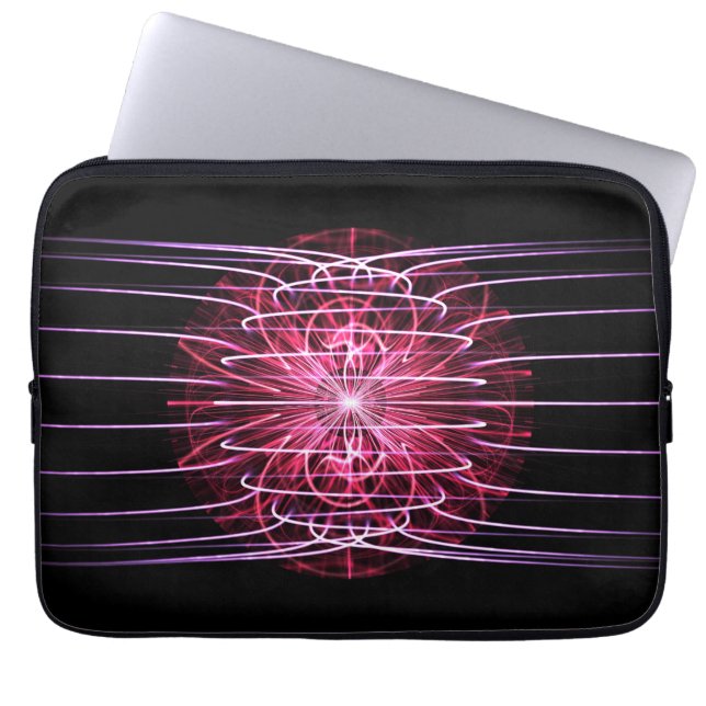 Cooles magnetisches Fraktal Laptopschutzhülle (Vorderseite)