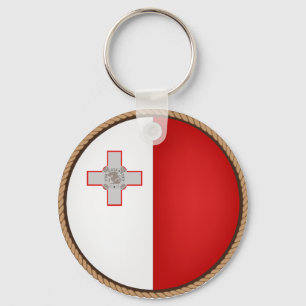Cooles Malta-Flaggen-Siegel Schlüsselanhänger