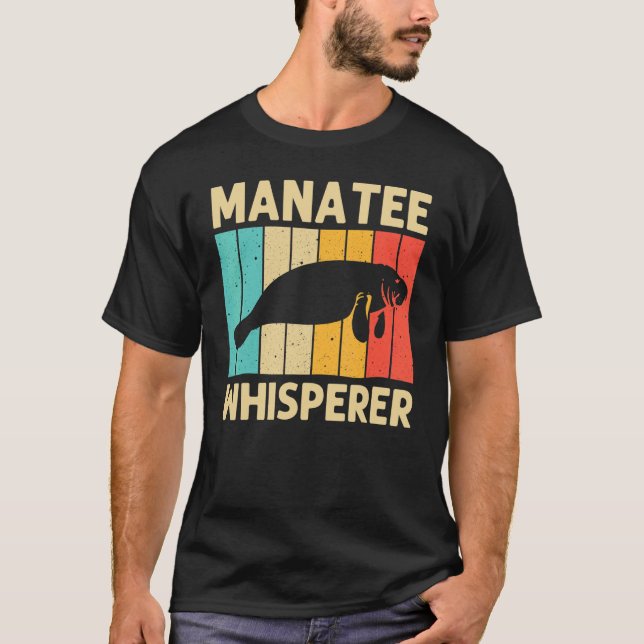 Cooles Manatea für Männer Weidenmeerkuh Rette Mana T-Shirt (Vorderseite)