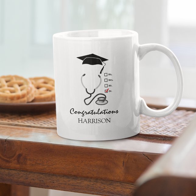 Cooles medizinisches Graduat | Herzlichen Glückwun Kaffeetasse (Von Creator hochgeladen)