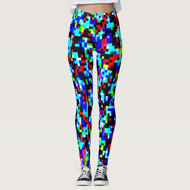 Cooles mehrfarbiges Muster Leggings (Vorderseite)