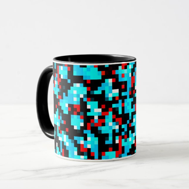 Cooles mehrfarbiges Muster Tasse (Vorderseite Links)