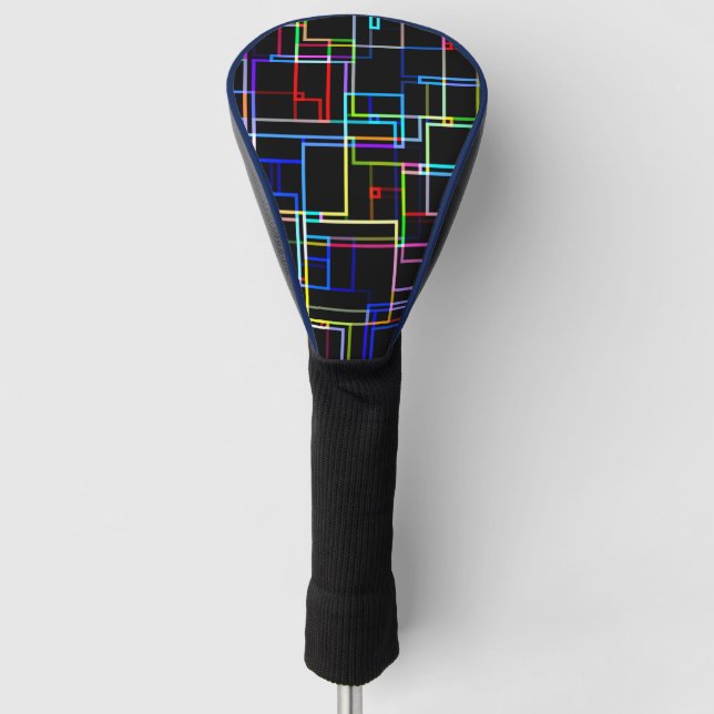 COOLES mehrfarbiges Streifenmuster Golf Headcover (Vorderseite)