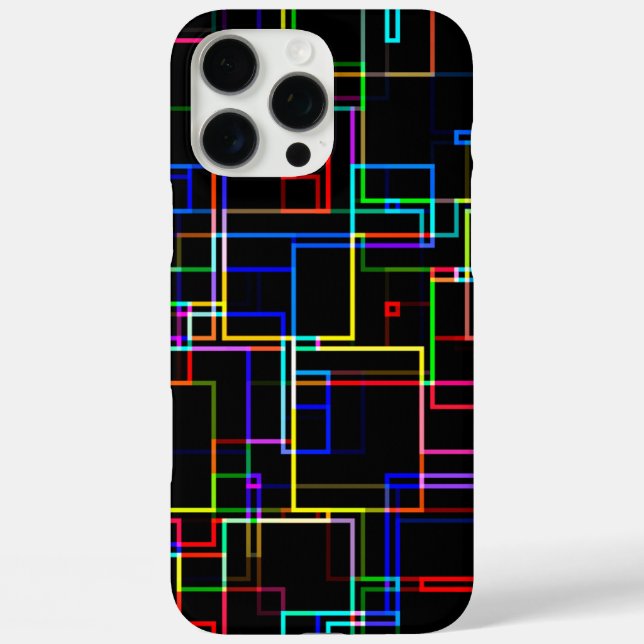 Cooles mehrfarbiges Streifenmuster iPhone 16 Pro Max Hülle (Rückseite)