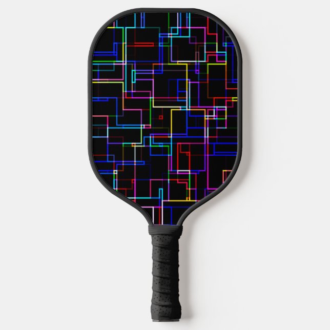 COOLES mehrfarbiges Streifenmuster Pickleball Schläger (Vorderseite)