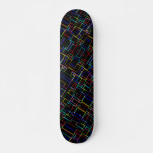 COOLES mehrfarbiges Streifenmuster Skateboard