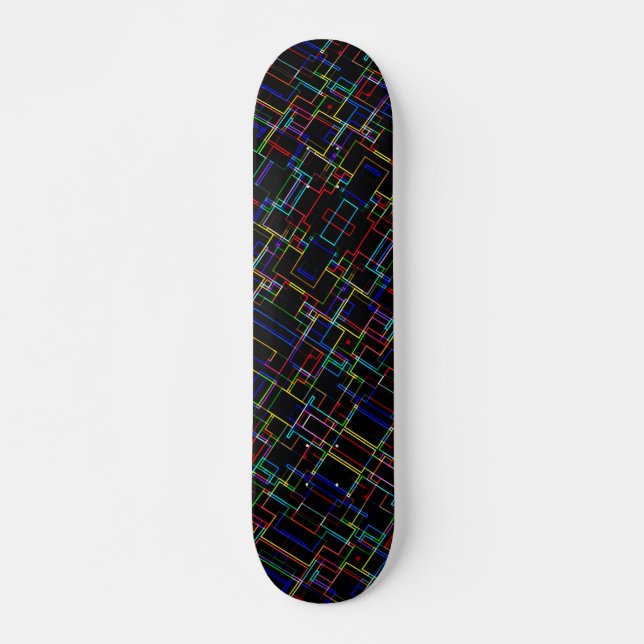 COOLES mehrfarbiges Streifenmuster Skateboard (Vorne)