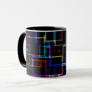COOLES mehrfarbiges Streifenmuster Tasse