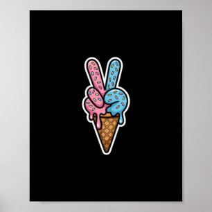Cooles Meme Six Seven 67 Eiscreme Sport Drip Poster