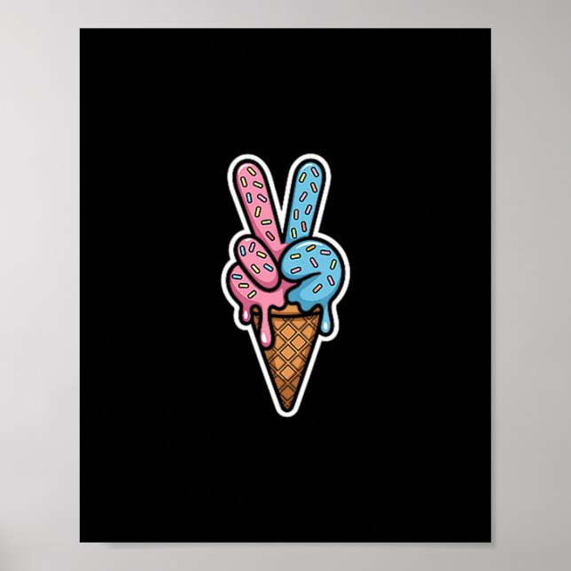 Cooles Meme Six Seven 67 Eiscreme Sport Drip  Poster (Vorne)