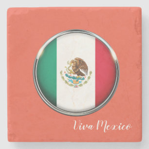 Cooles mexikanisches Flag-Design Steinuntersetzer