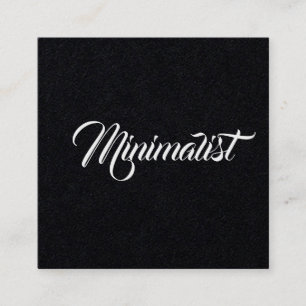 cooles, minimalistisches Drehbuch Quadratische Visitenkarte