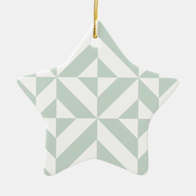 Cooles Mint Geometric Deko Cube Muster Keramik Ornament (Vorne)