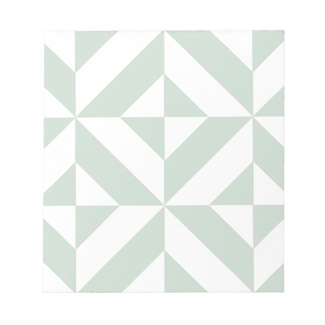 Cooles Mint Geometric Deko Cube Muster Notizblock (Vorderseite)