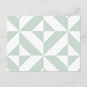 Cooles Mint Geometric Deko Cube Muster Postkarte