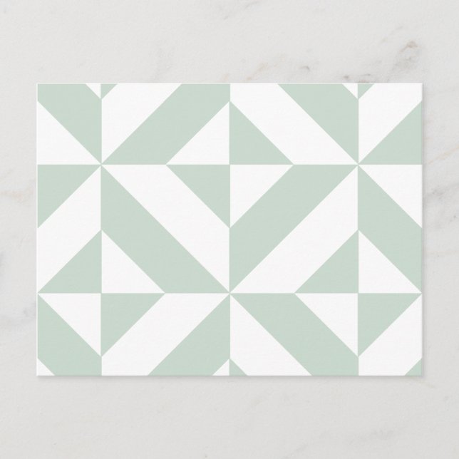 Cooles Mint Geometric Deko Cube Muster Postkarte (Vorderseite)