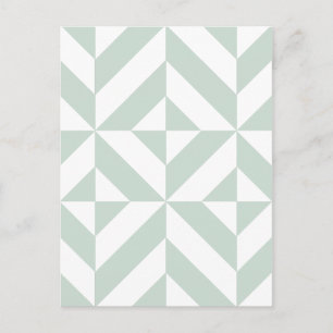 Cooles Mint Geometric Deko Cube Muster Postkarte