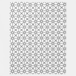 Cooles, modernes Boho Schwarz-Weiß-Muster Rhombus Fleecedecke