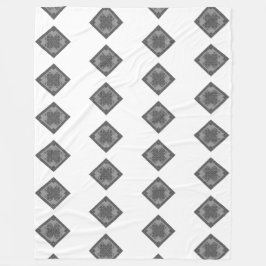 Cooles, modernes Boho Schwarz-Weiß-Muster Rhombus Fleecedecke