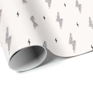 Cooles modernes Bolzenkraftzeichen weiß neutral Geschenkpapier