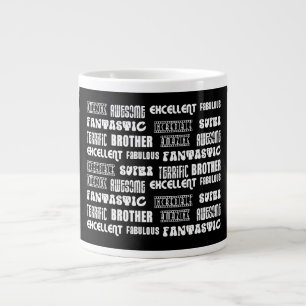 Cooles modernes Design für Brüder: Positive Wort Jumbo-Tasse