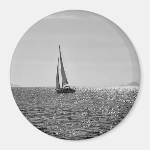 Cooles modernes Foto von Segelbooten im Sommer Magnet