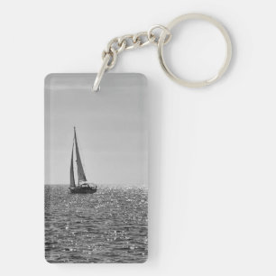 Cooles modernes Foto von Segelbooten im Sommer Schlüsselanhänger