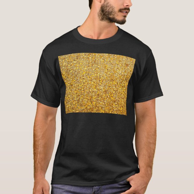 COOLES MODERNES GOLD MIT GLITZER T-Shirt (Vorderseite)