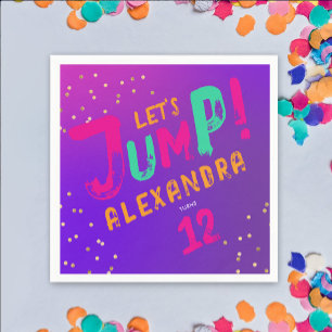 Cooles modernes Mädchen Lila Rosa Trampolin-Sprung Serviette
