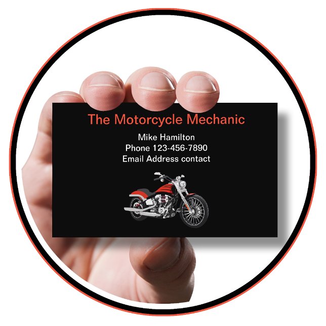 Cooles modernes Motorrad Visitenkarte (Von Creator hochgeladen)
