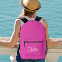 Cooles Monochrome Preppy Pink Modernes Script Mono