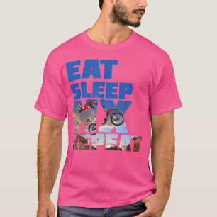 Cooles Motocross s essen Sleep Bmx wiederholen T-Shirt